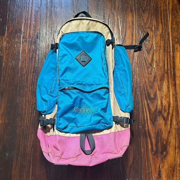 Vintage Kelty Redwing Internal Frame 50 L Hiking Backpack‎ Blue Pink 24x18x7 - Picture 1 of 16